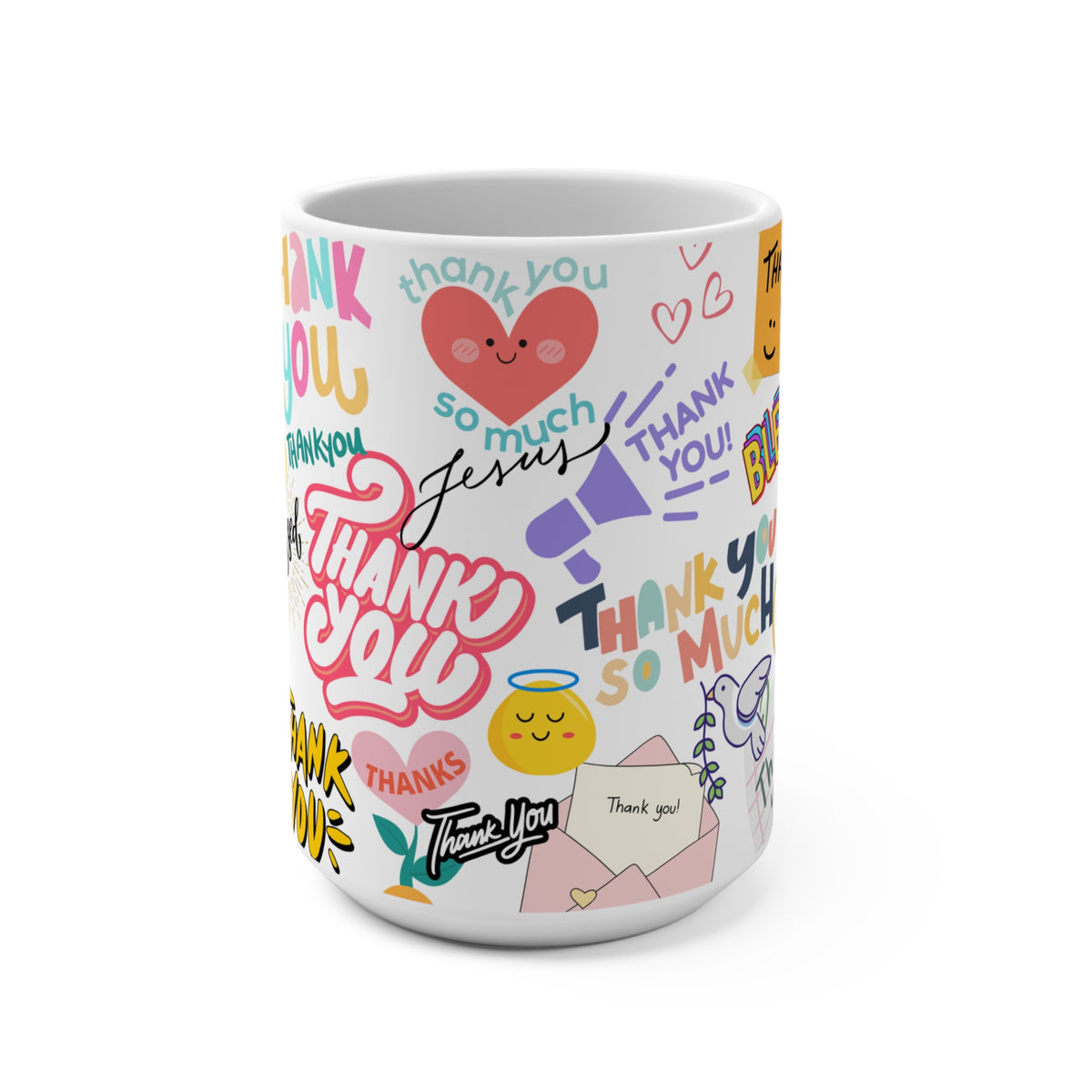 Thank You Jesus Mug | List of Old & New Testament, Floral Scripture Design