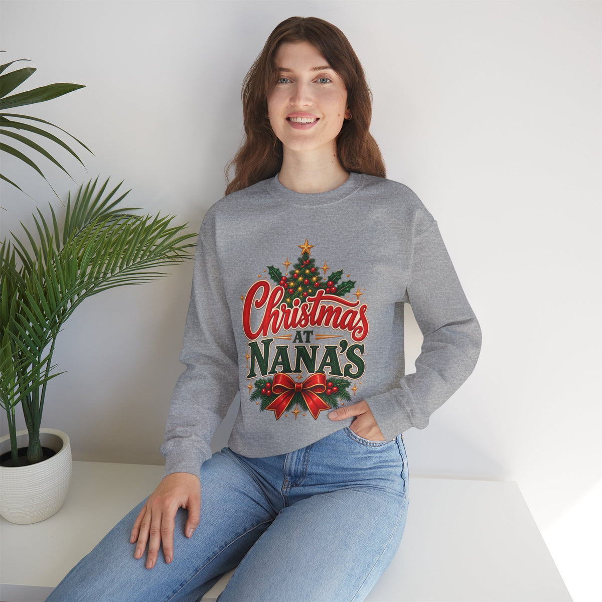 Christmas at Nana's House Rules Sweatshirt, Funny Grandma Crewneck Gift from Grandkids