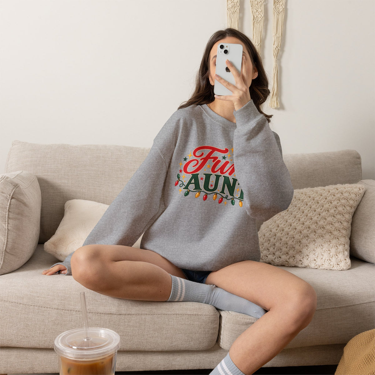 Fun Aunt Christmas Sweatshirt, Funny Auntie Crewneck Gift from Niece or Nephew
