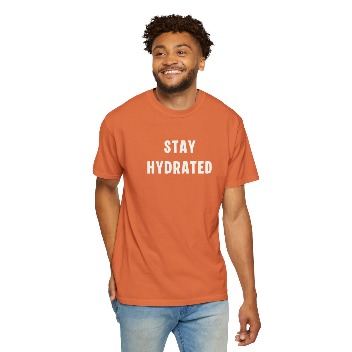 Hydrate Reminder T-shirt, Stay Hydrated Tee, Unisex Shirt, Summer PSA Top, Lightweight Garment-Dyed Tee