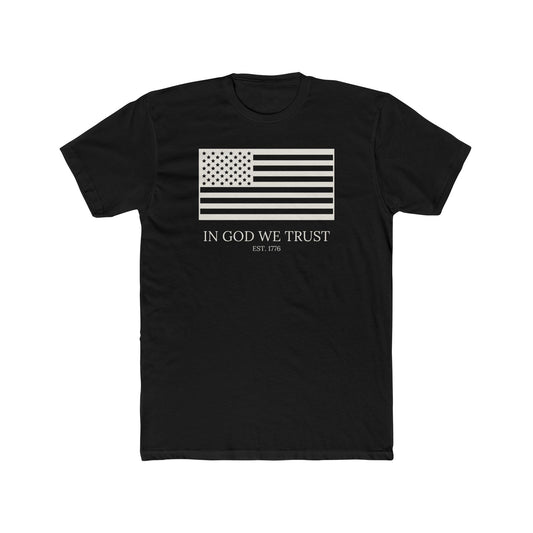In God We Trust Shirt, Patriotic Christian T-Shirt, American Faith Tee, 4th of July Church Gift, Unisex Cotton Crew Tee