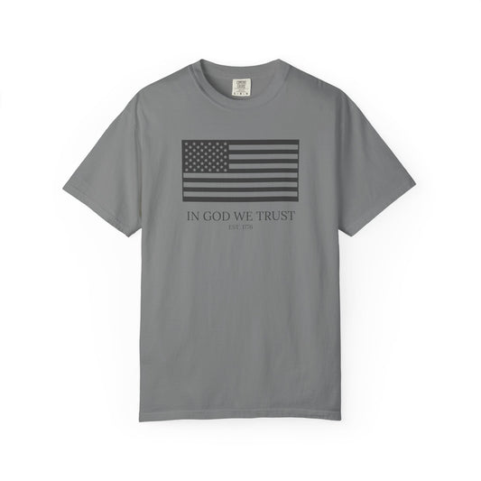 In God We Trust Shirt American Flag - Garment-Dyed T-shirt Women Men Patriot Unique Gift