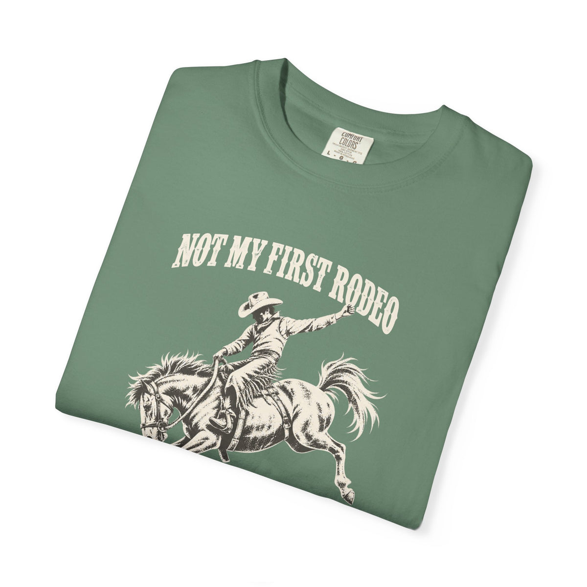 Not My First Rodeo Shirt, Vintage Cowboy T-Shirt, Bucking Bronco Graphic Tee, Western Cowgirl Shirt, Conroe Texas Gift
