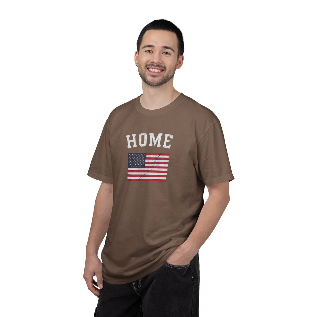 HOME T-Shirt · American Flag Graphic Tee · Patriotic 4th of July Shirt · Vintage USA Pride Shirt · Freedom Graphic Tee · Country Gift