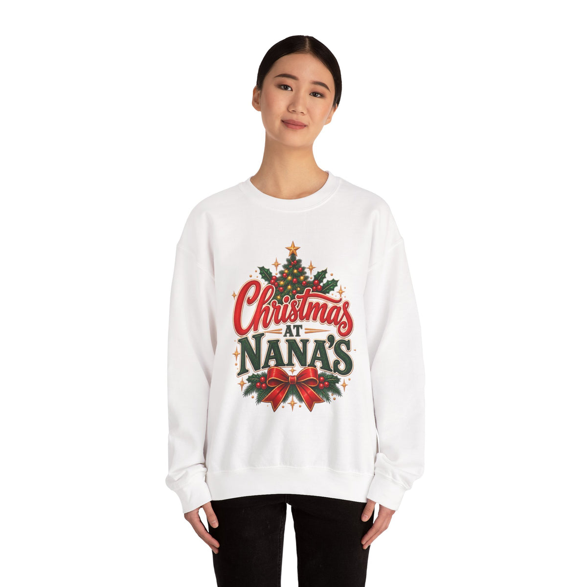 Christmas at Nana's House Rules Sweatshirt, Funny Grandma Crewneck Gift from Grandkids