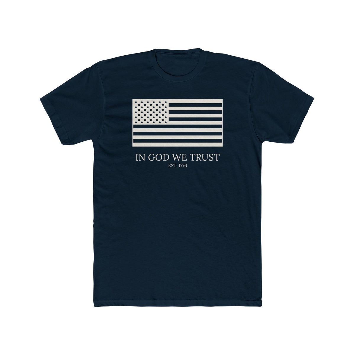 In God We Trust Shirt, Patriotic Christian T-Shirt, American Faith Tee, 4th of July Church Gift, Unisex Cotton Crew Tee