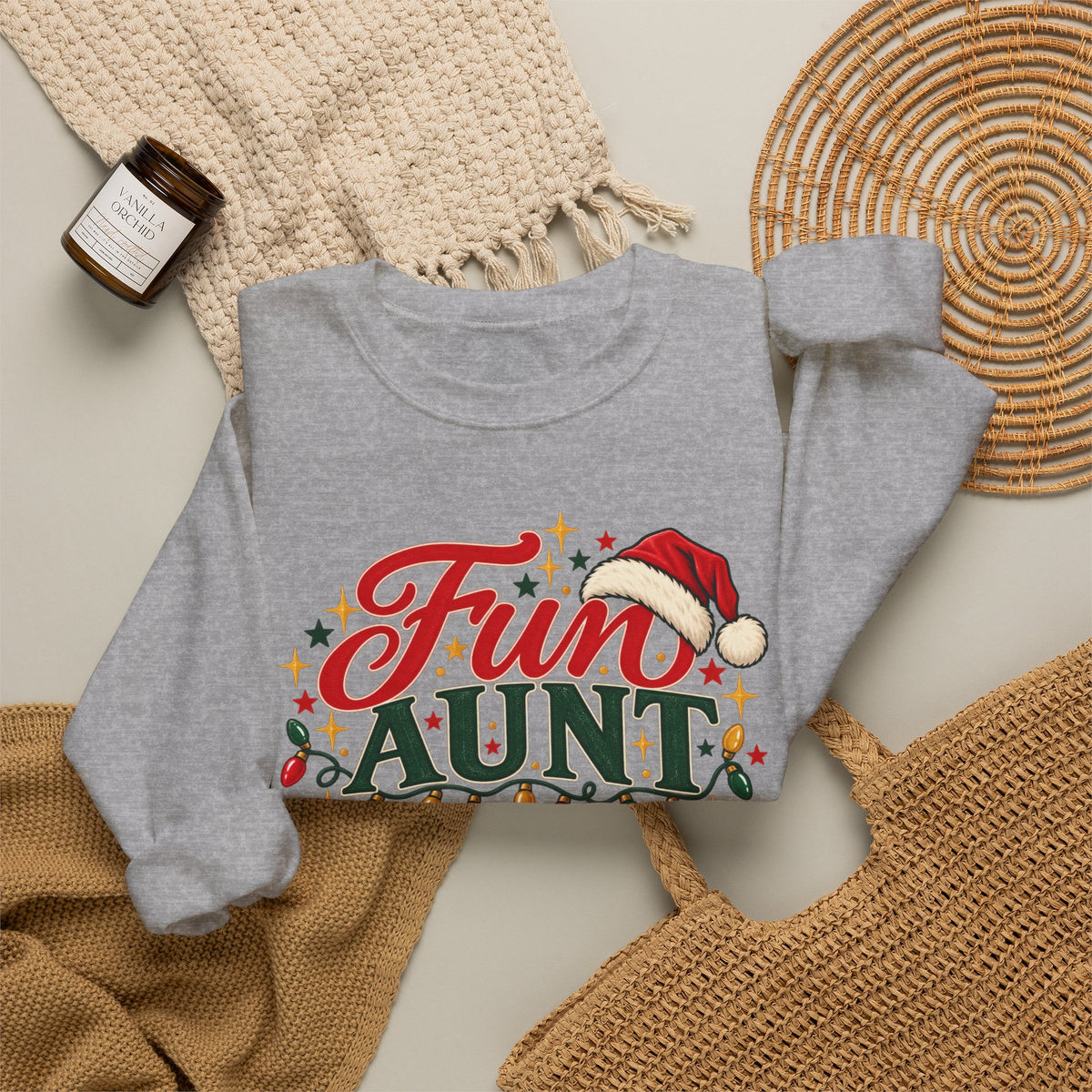 Fun Aunt Christmas Sweatshirt, Funny Auntie Crewneck Gift from Niece or Nephew