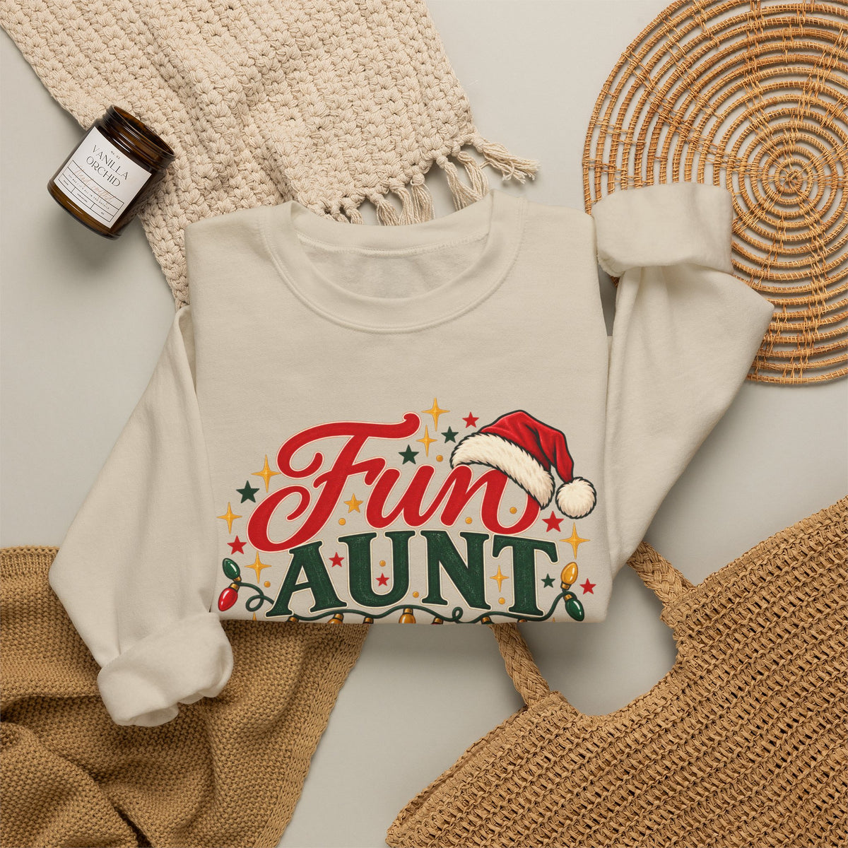 Fun Aunt Christmas Sweatshirt, Funny Auntie Crewneck Gift from Niece or Nephew