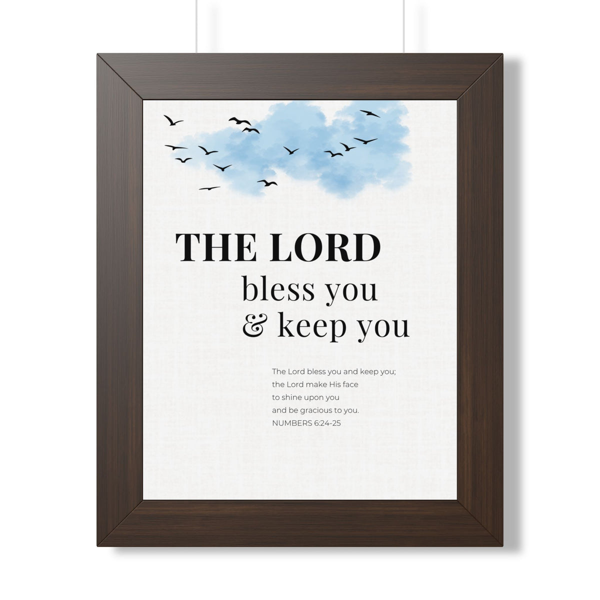 The Lord Bless You and Keep You Wall Art, Numbers 6:24-26 Framed Bible Verse Print, Christian Home Decor, Wedding Gift