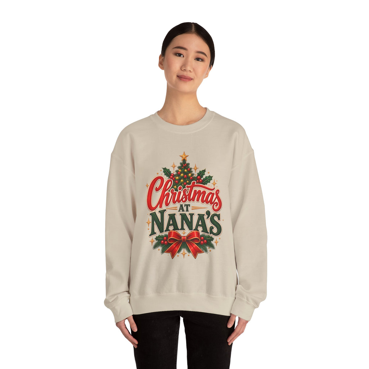 Christmas at Nana's House Rules Sweatshirt, Funny Grandma Crewneck Gift from Grandkids