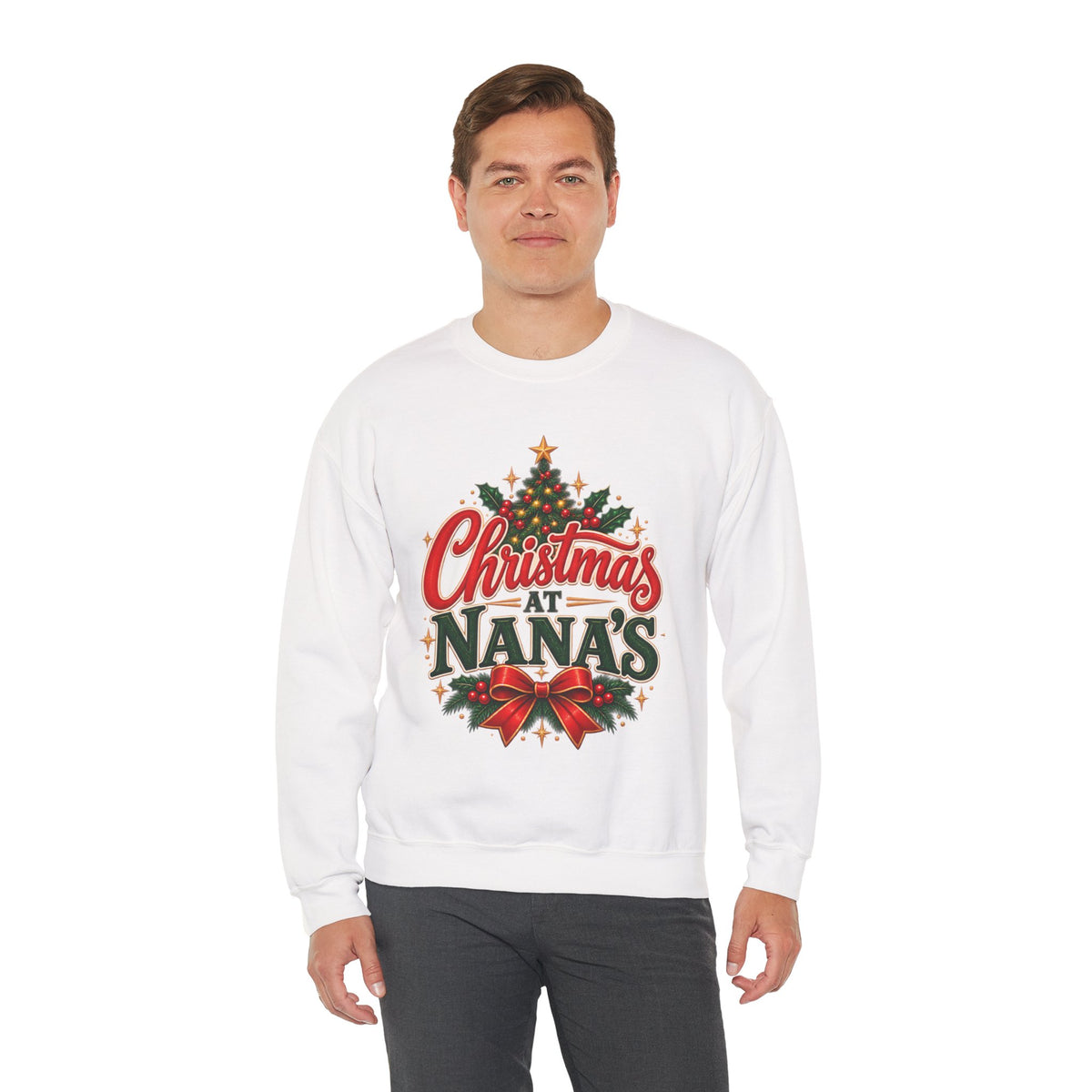 Christmas at Nana's House Rules Sweatshirt, Funny Grandma Crewneck Gift from Grandkids