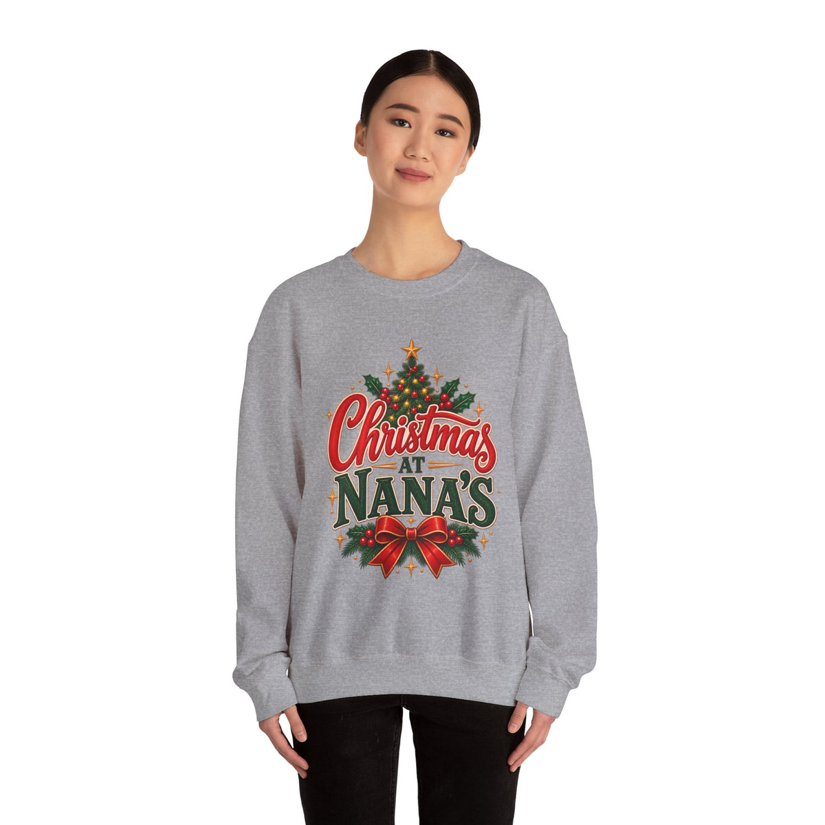 Christmas at Nana's House Rules Sweatshirt, Funny Grandma Crewneck Gift from Grandkids
