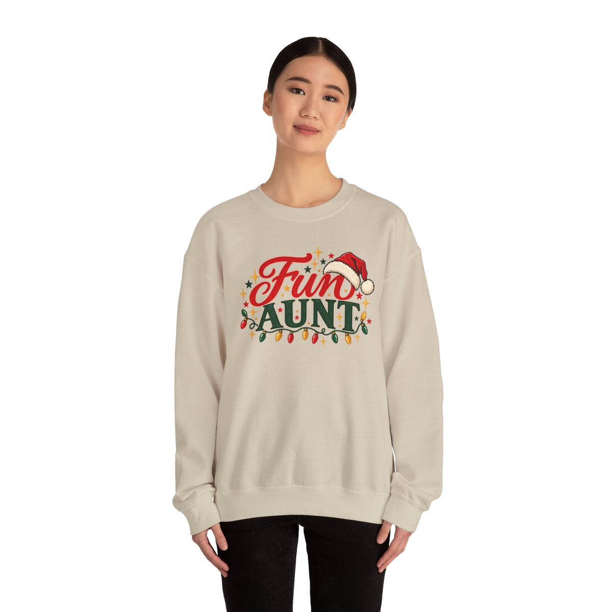 Fun Aunt Christmas Sweatshirt, Funny Auntie Crewneck Gift from Niece or Nephew