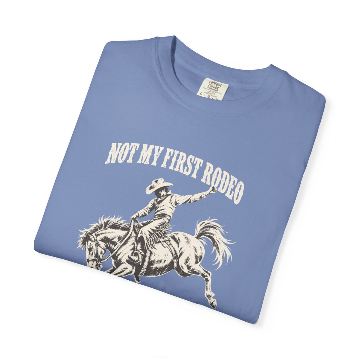 Not My First Rodeo Shirt, Vintage Cowboy T-Shirt, Bucking Bronco Graphic Tee, Western Cowgirl Shirt, Conroe Texas Gift