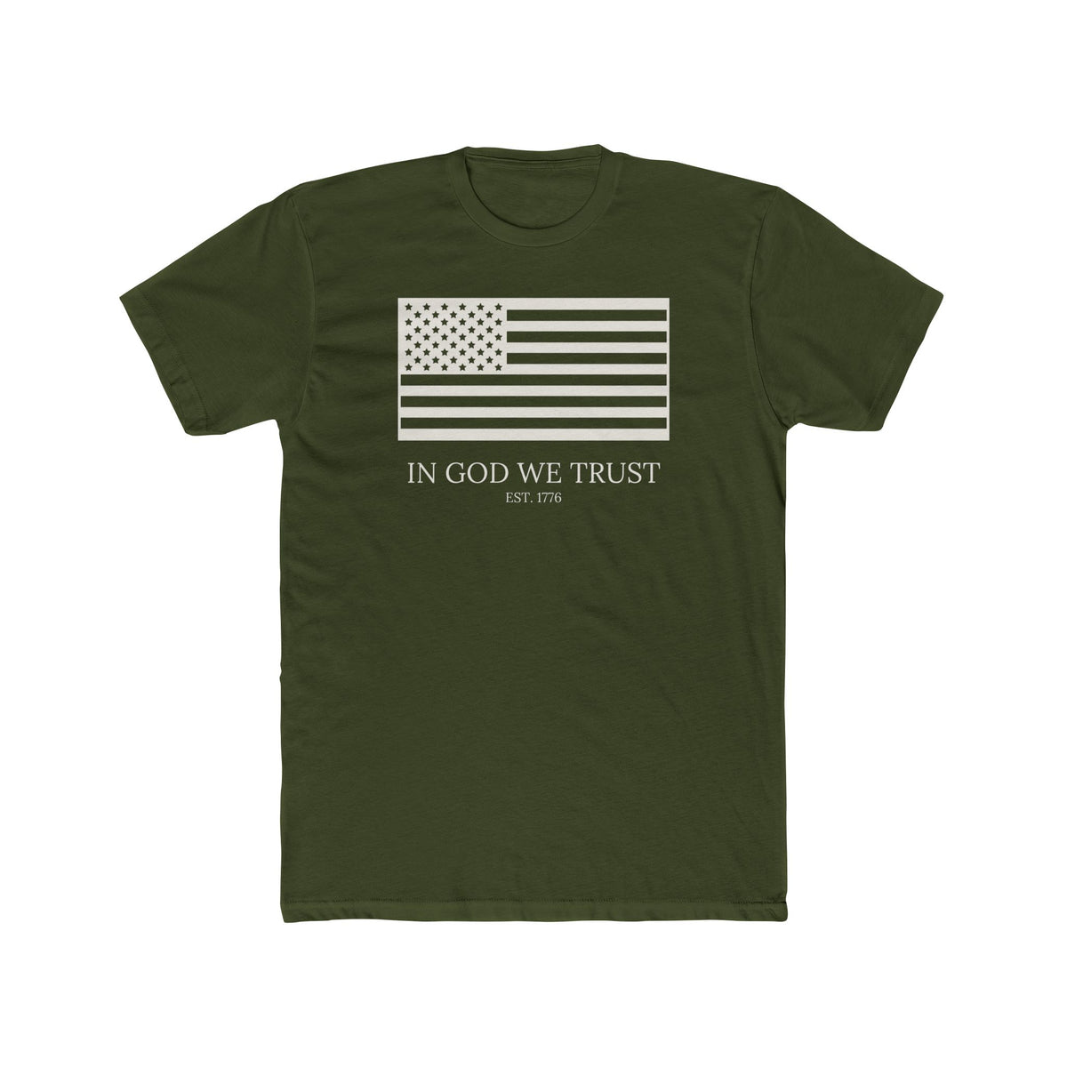 In God We Trust Shirt, Patriotic Christian T-Shirt, American Faith Tee, 4th of July Church Gift, Unisex Cotton Crew Tee