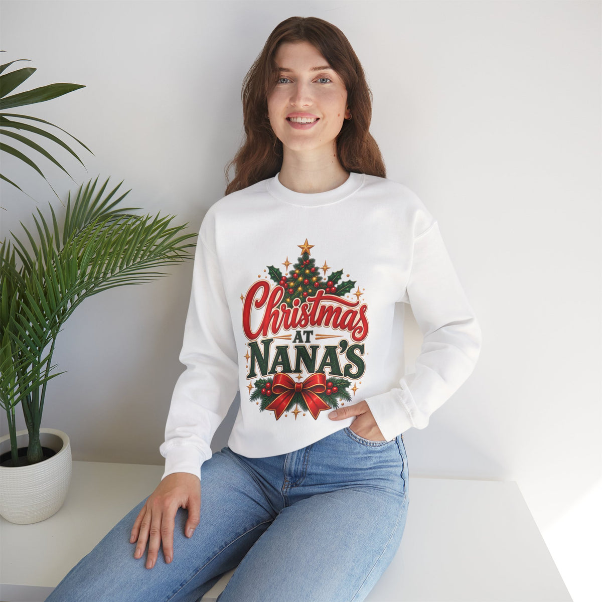 Christmas at Nana's House Rules Sweatshirt, Funny Grandma Crewneck Gift from Grandkids
