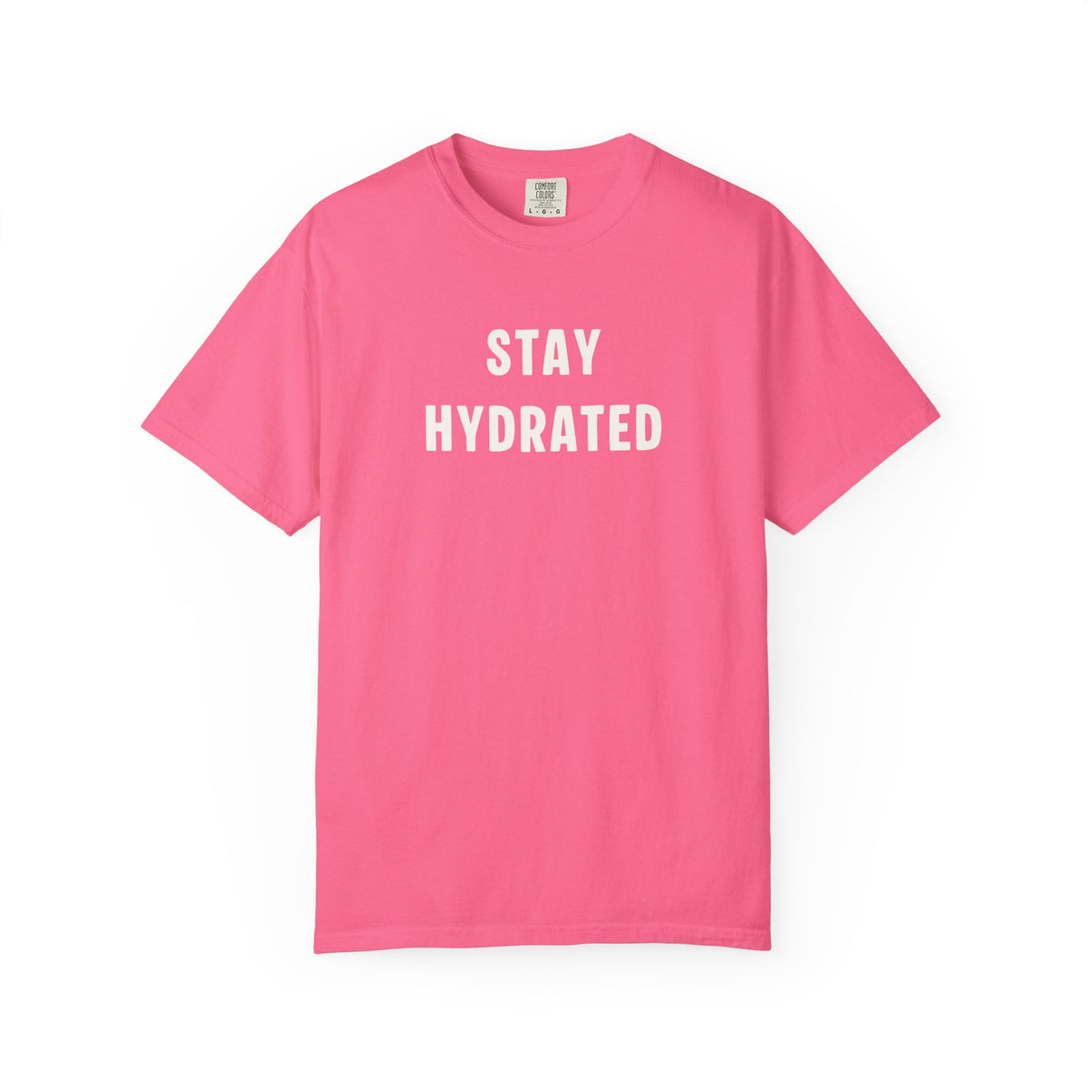 Hydrate Reminder T-shirt, Stay Hydrated Tee, Unisex Shirt, Summer PSA Top, Lightweight Garment-Dyed Tee