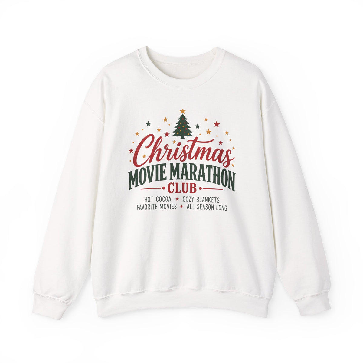 Christmas Movie Marathon Club Sweatshirt, Retro Ticket Holiday Crewneck for Movie Lovers