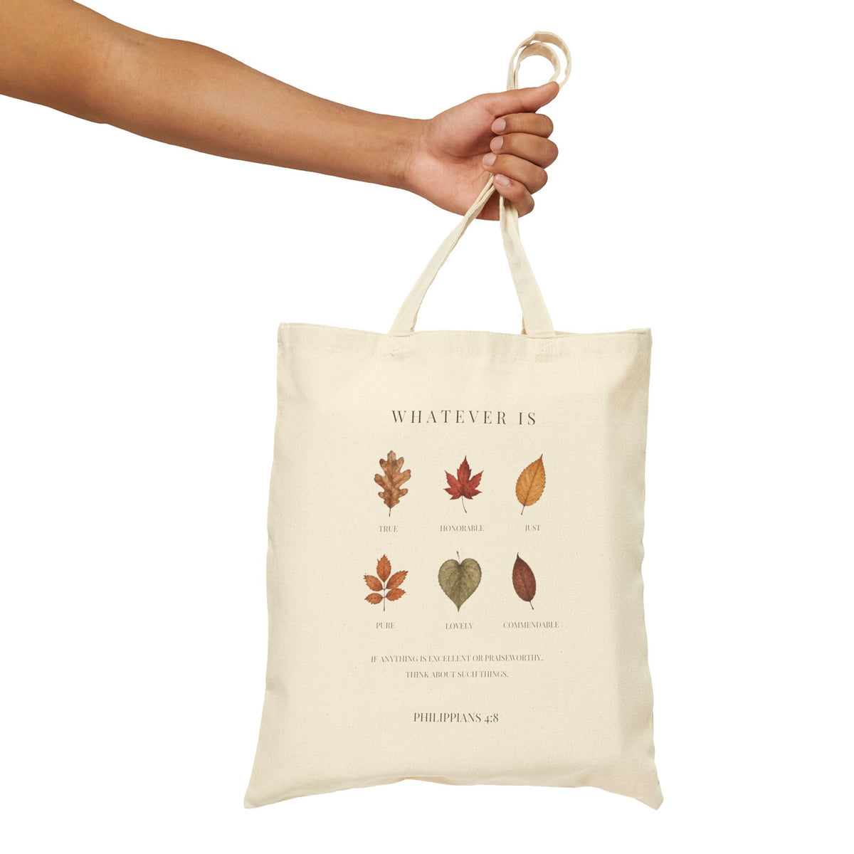 Philippians 4:8 Whatever Is True Autumn Tote Bag
