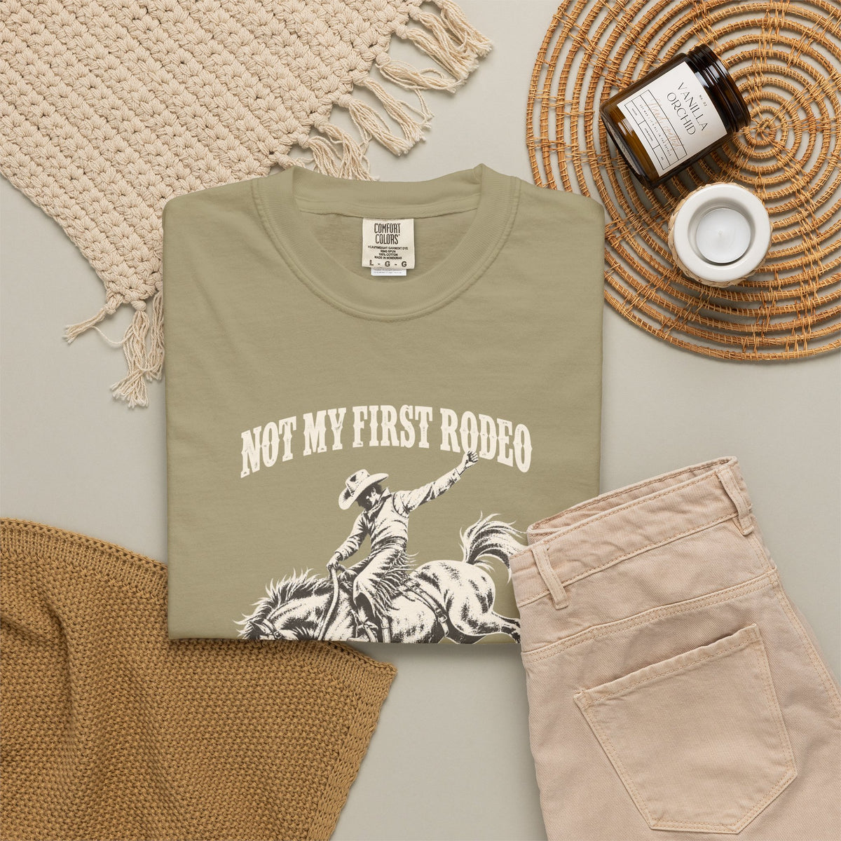 Not My First Rodeo Shirt, Vintage Cowboy T-Shirt, Bucking Bronco Graphic Tee, Western Cowgirl Shirt, Conroe Texas Gift
