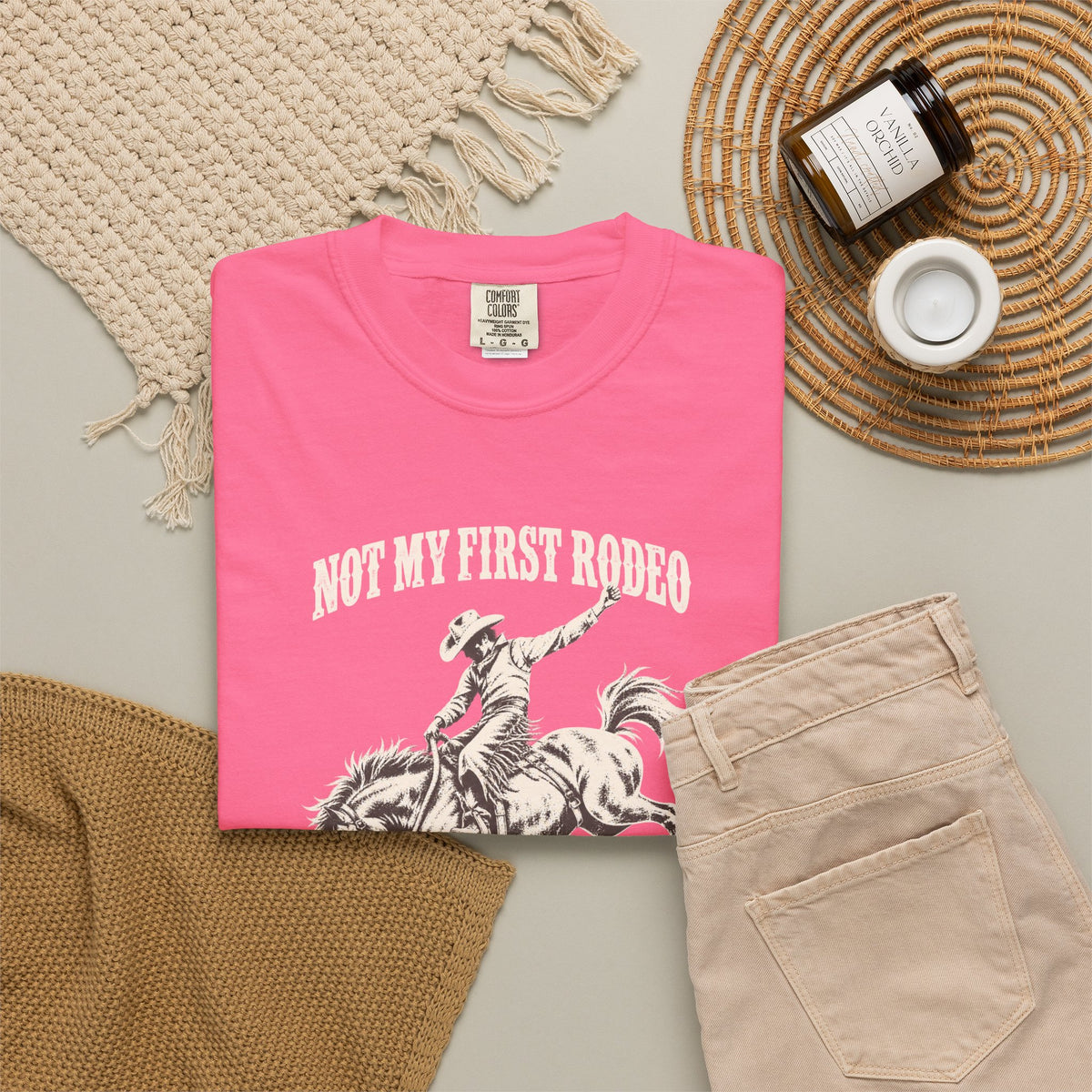 Not My First Rodeo Shirt, Vintage Cowboy T-Shirt, Bucking Bronco Graphic Tee, Western Cowgirl Shirt, Conroe Texas Gift