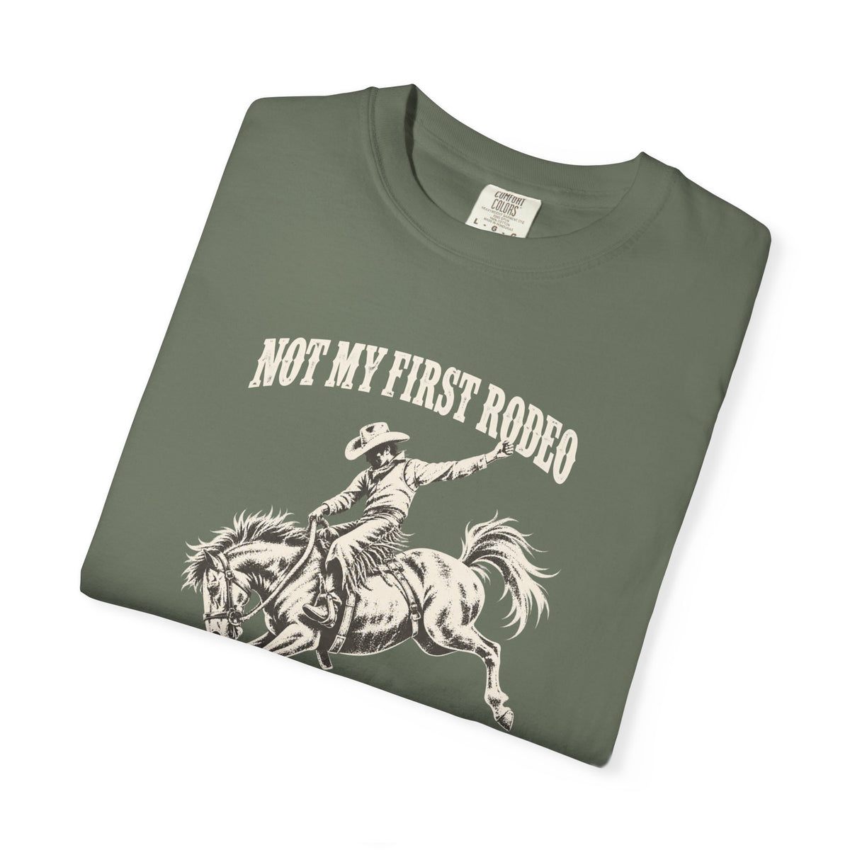 Not My First Rodeo Shirt, Vintage Cowboy T-Shirt, Bucking Bronco Graphic Tee, Western Cowgirl Shirt, Conroe Texas Gift