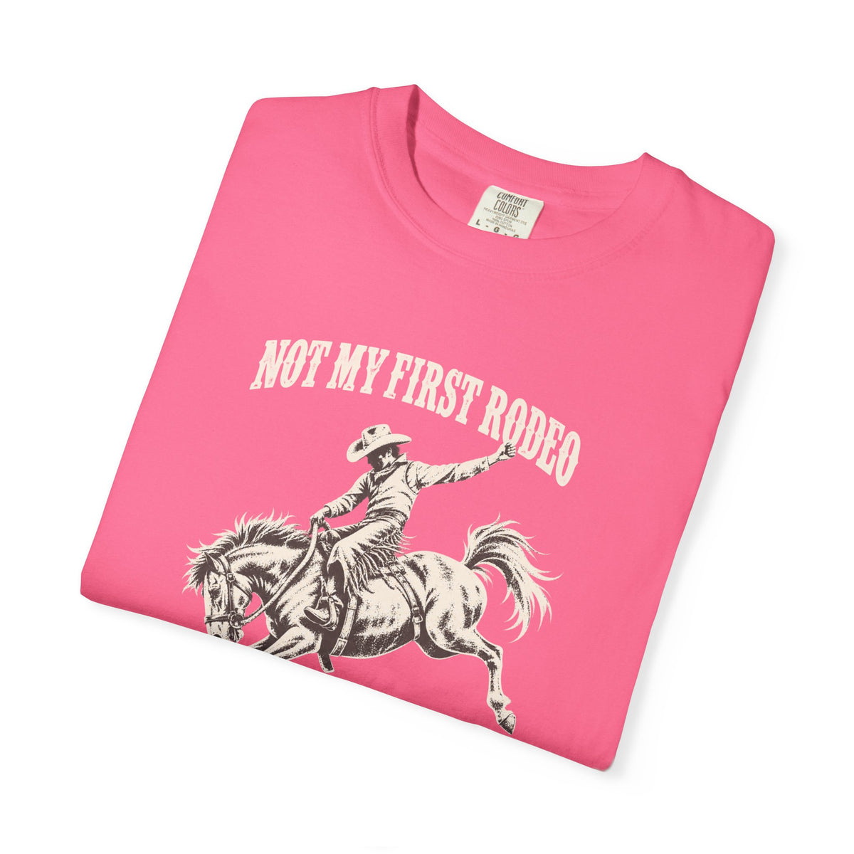 Not My First Rodeo Shirt, Vintage Cowboy T-Shirt, Bucking Bronco Graphic Tee, Western Cowgirl Shirt, Conroe Texas Gift