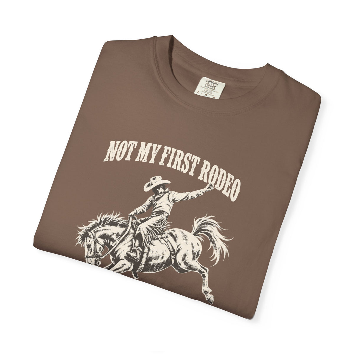 Not My First Rodeo Shirt, Vintage Cowboy T-Shirt, Bucking Bronco Graphic Tee, Western Cowgirl Shirt, Conroe Texas Gift